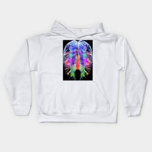 White matter fibres and brain, artwork (C015/1936) Kids Hoodie